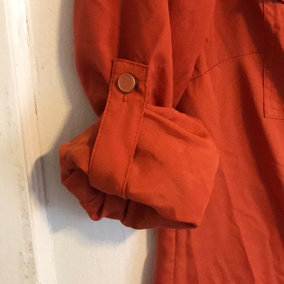 Michael kors Zip Up Blouse. Orange - Picture 2 of 4